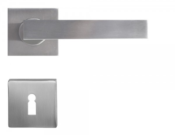 Q13 Türdrücker Edelstahl quadratisch