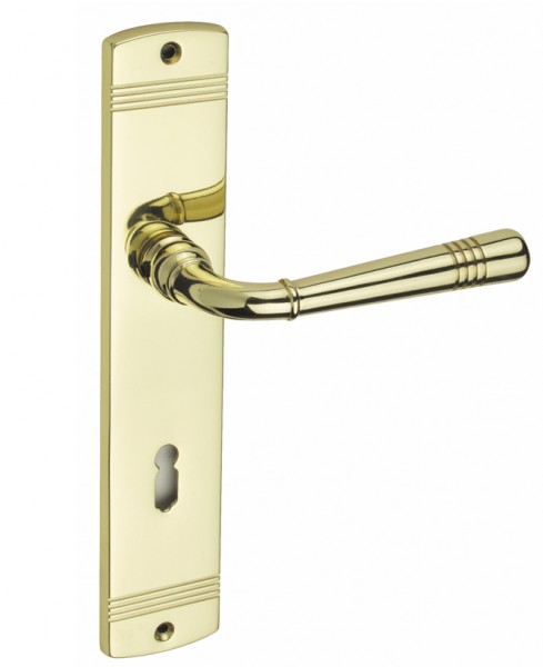 Jugendstil Türklinke Messing poliert massiv