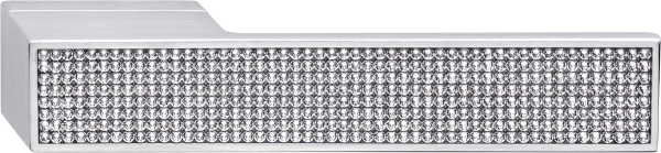 Q27 D Türgriff matt verchromt mit eingelassenen original Swarowski-Kristallen